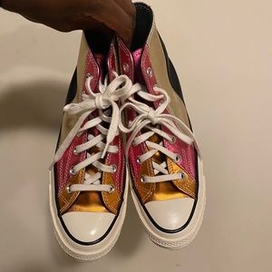 Converse Women's Chuck 70 Metallic Rainbow Pure Silver/Egret/Black